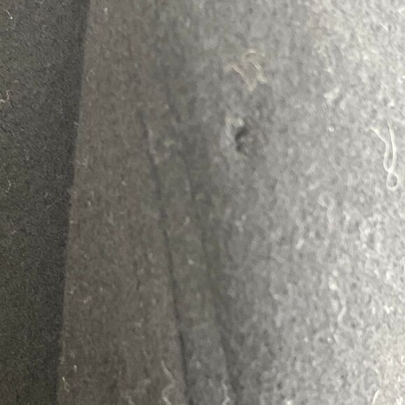 Vtg Y2K Pennylane black wool coat w/ black faux Mongolian afghan fur trim Sz XL - Picture 5 of 5